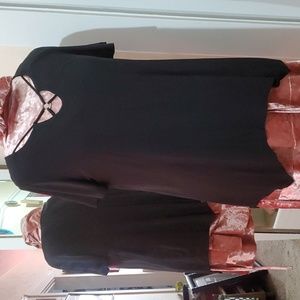 black 14/16 strappy avenue top